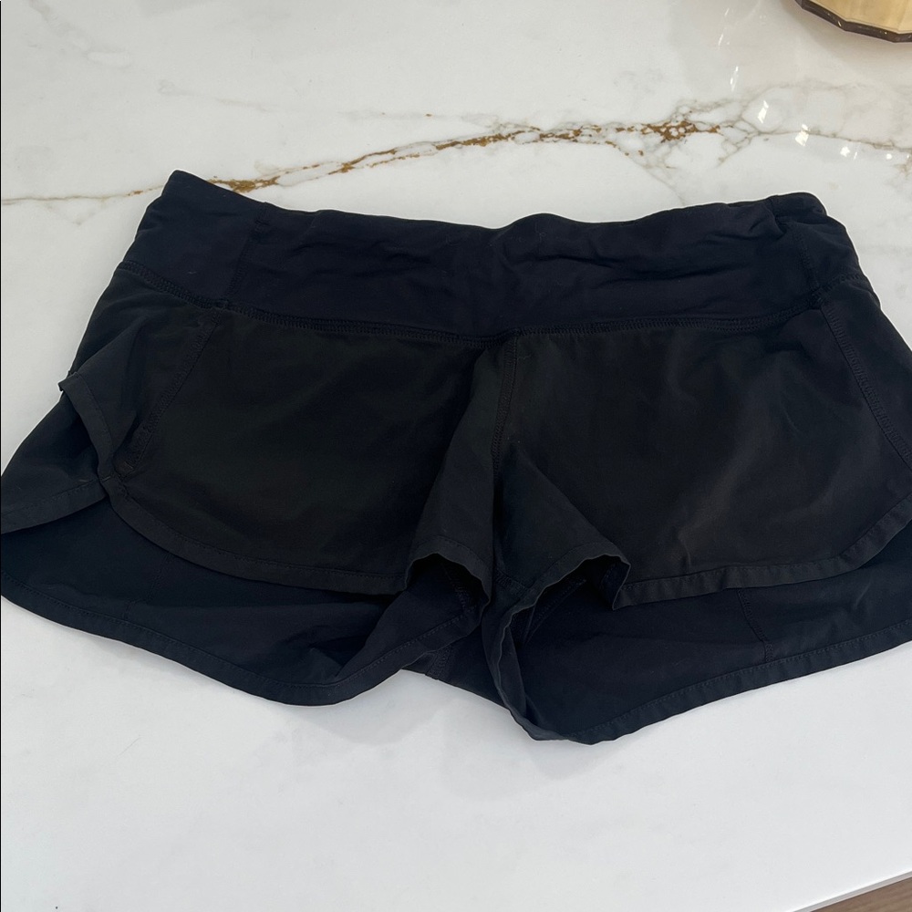 lululemon athletica Black Athletic Running Shorts